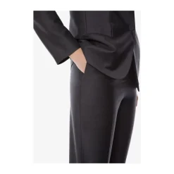 Pantalon Fluide Taille Haute en Laine et Soie