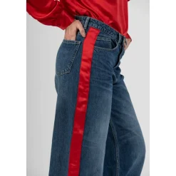 Pantalon Large Aspect Denim Chic