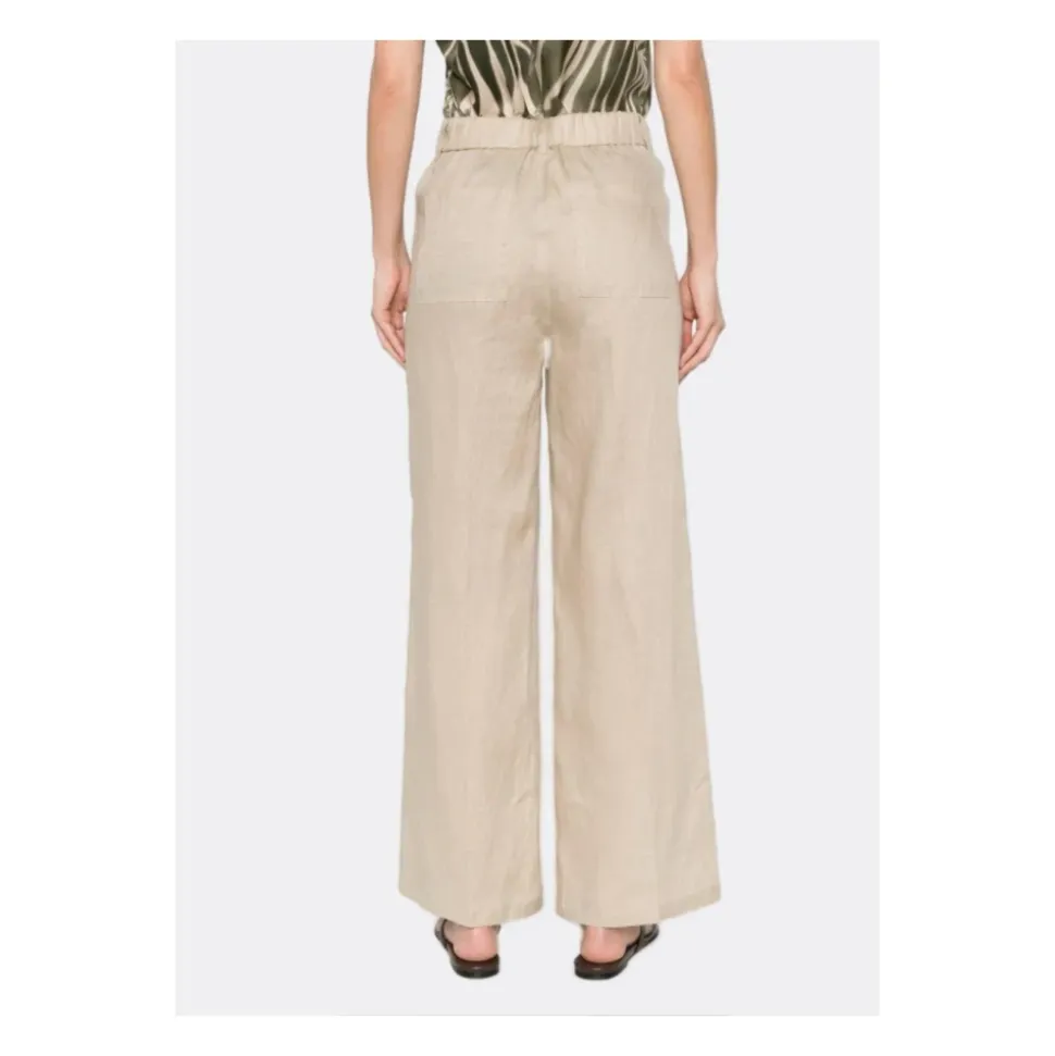 Pantalon large en lin
