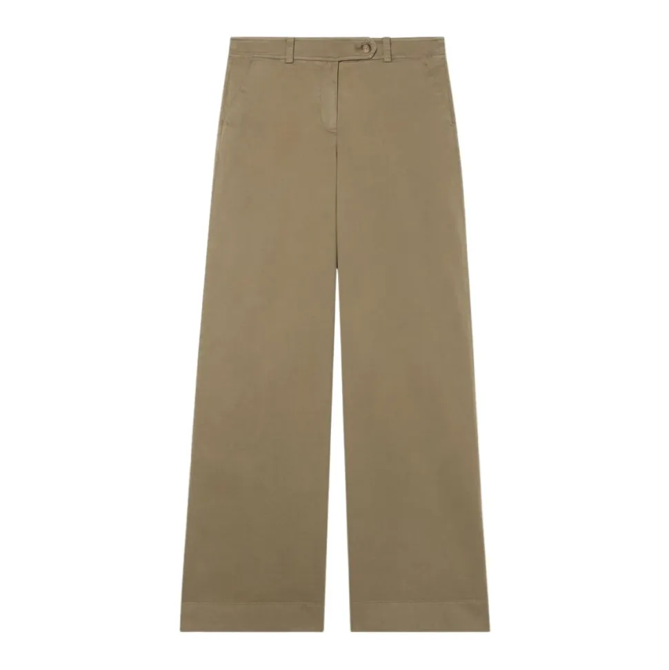 Pantalon Large en Sergé de Coton
