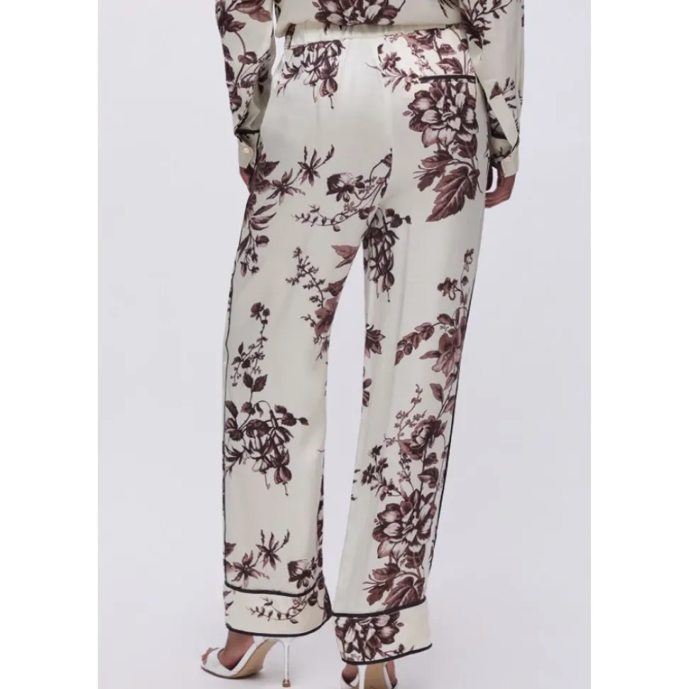 Pantalon Large en Viscose Satinée