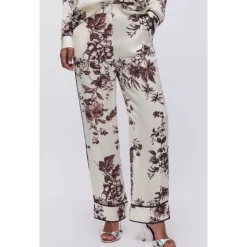 Pantalon Large en Viscose Satinée