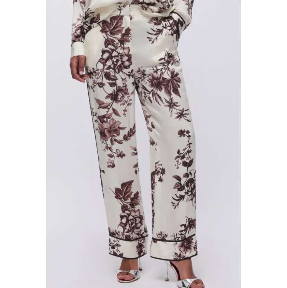 Pantalon Large en Viscose Satinée