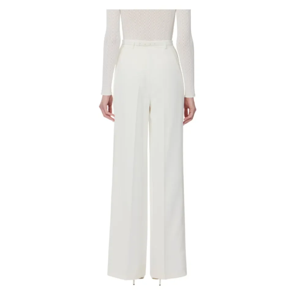 Pantalon Élégant avec Bandes en Satin