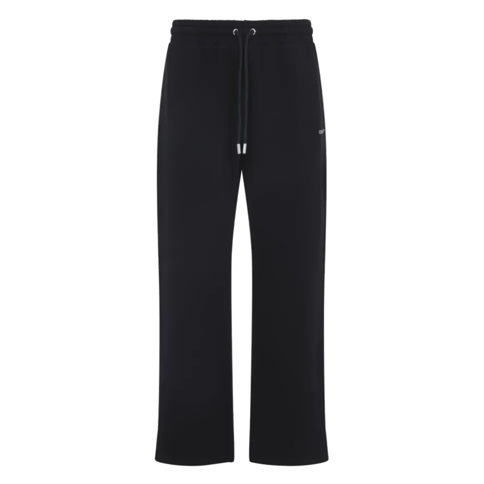 Pantalon noir en coton pour homme