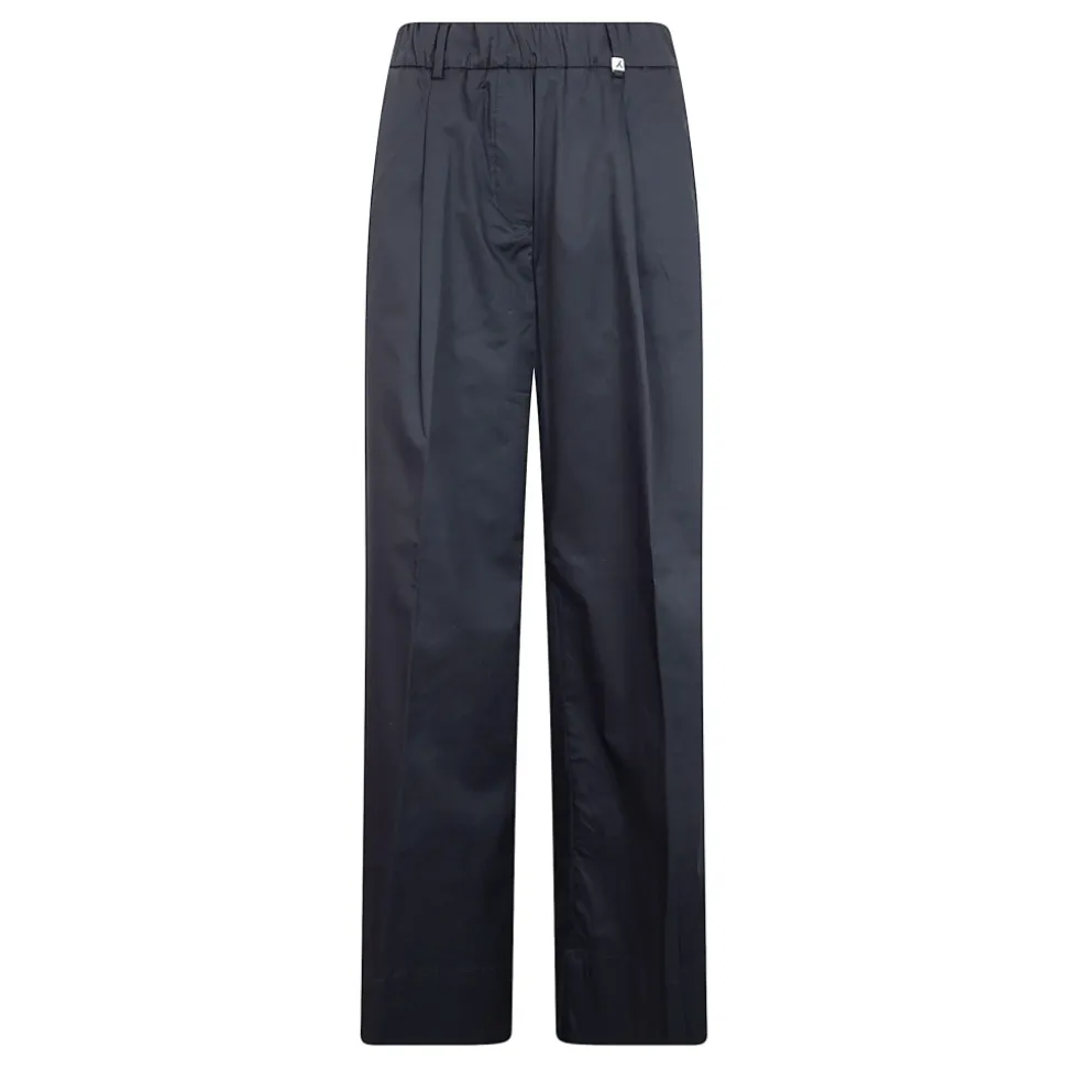 Pantalon à taille élastiquée et pli marqué