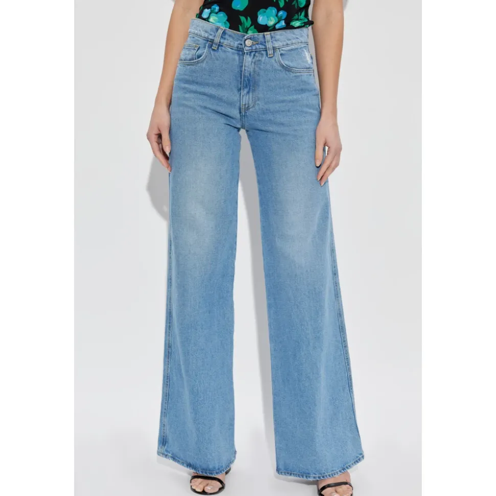Pantalon Évasé en Denim