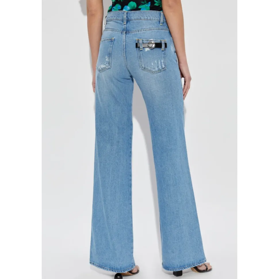 Pantalon Évasé en Denim