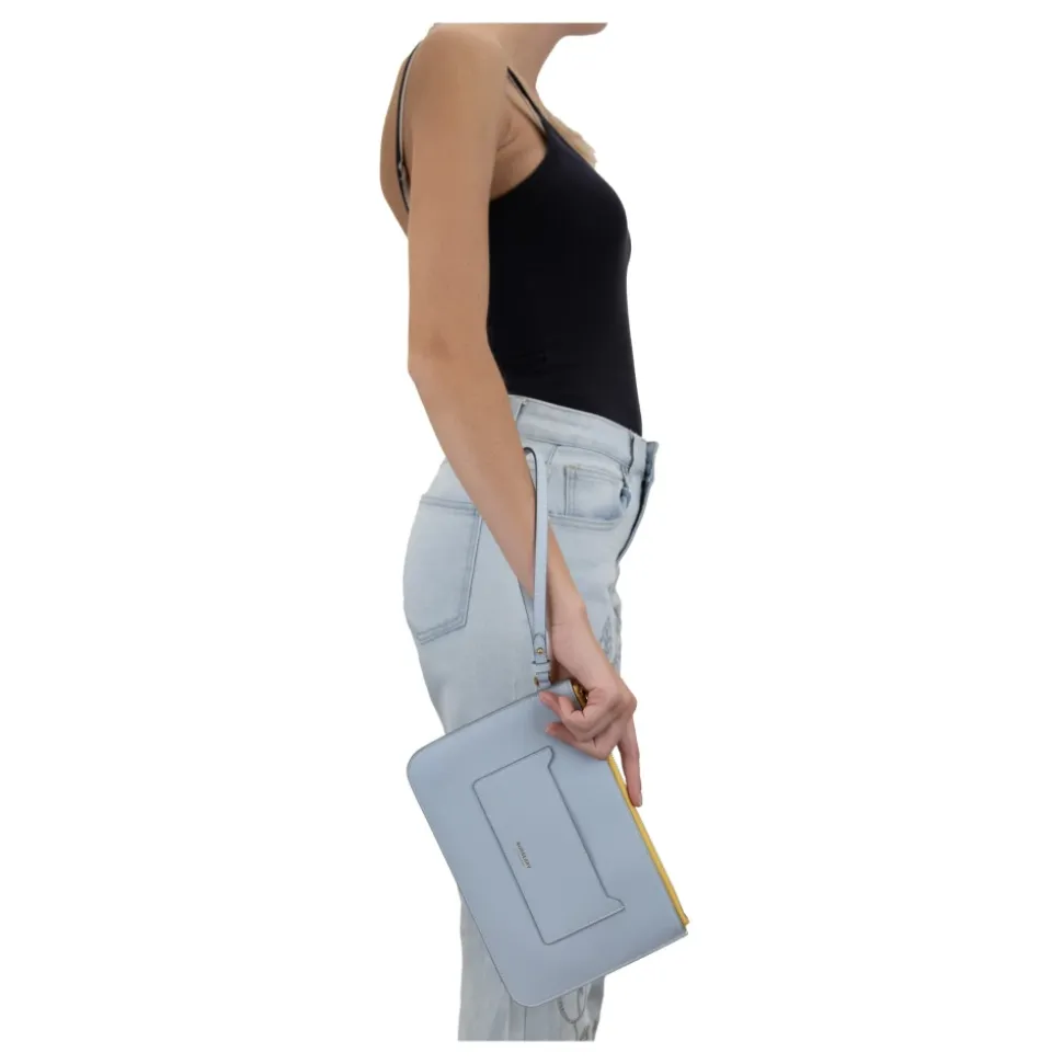 Pochette en Cuir pour Femme avec Fermeture Éclair