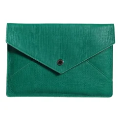 Pochette en Cuir Vert Portefeuille Étui Tablette