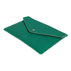 Pochette en Cuir Vert Portefeuille Étui Tablette