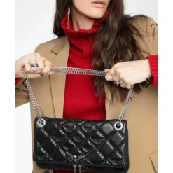 Pochette Matelassée en Cuir Monogramme avec Chaîne