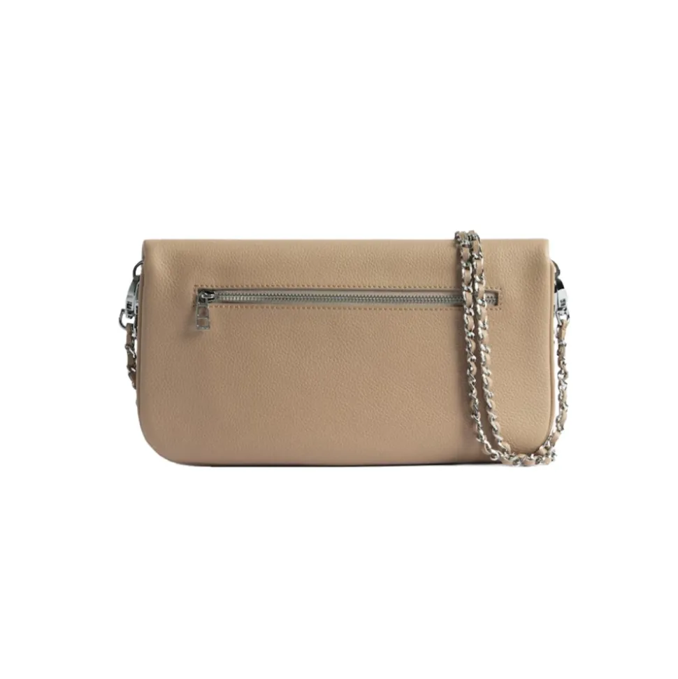 Pochette Rock en cuir grainé