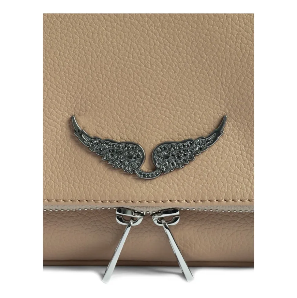 Pochette Rock en cuir grainé
