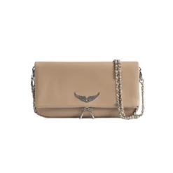 Pochette Rock en cuir grainé