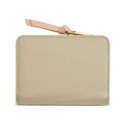 Pochette Zippée en Cuir Saffiano