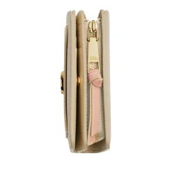 Pochette Zippée en Cuir Saffiano