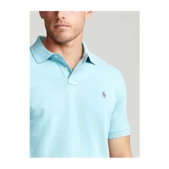 Polo Bleu Clair avec Col