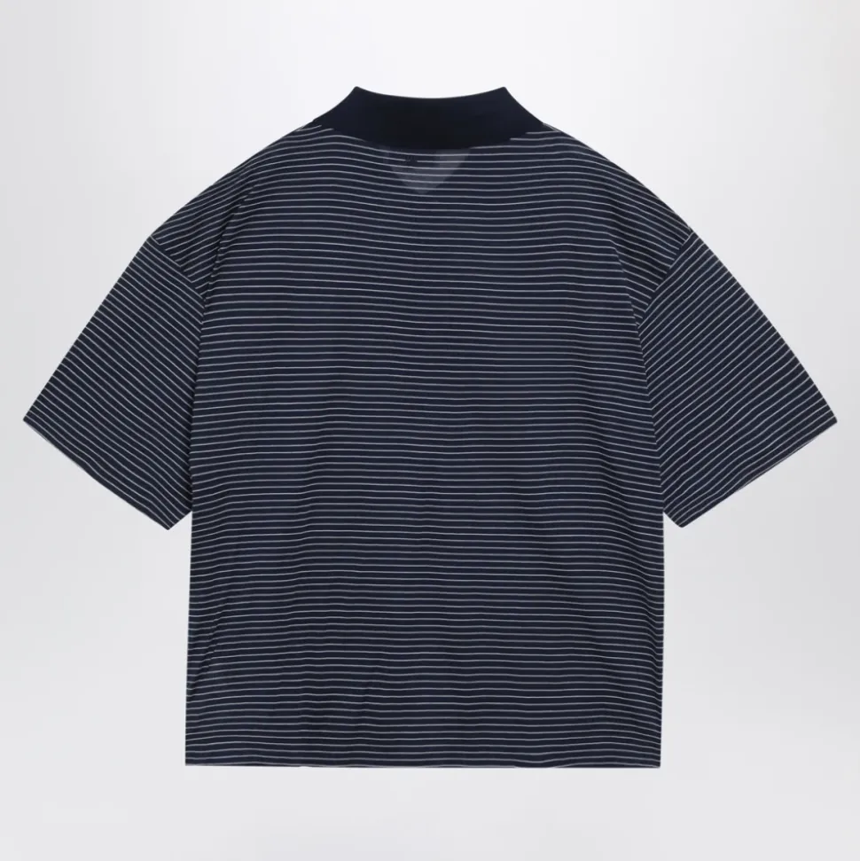 Polo Coupe Carrée Rayé avec Patch Ami De Coeur