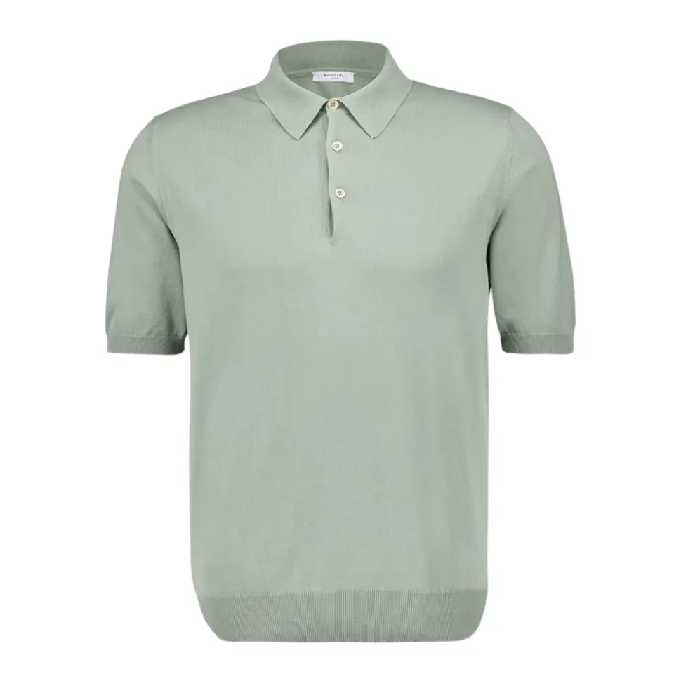 Polo en Coton Vert Sauge