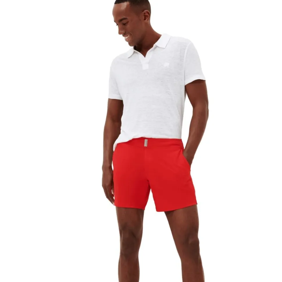 Polo en Jersey de Lin pour Homme