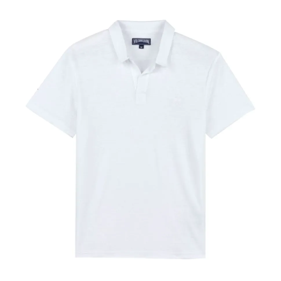 Polo en Jersey de Lin pour Homme