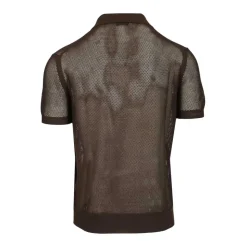 Polo en Maille de Coton et Soie