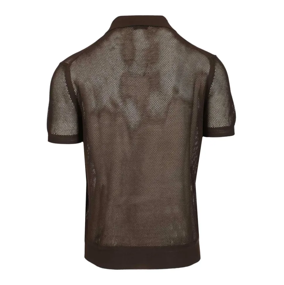 Polo en Maille de Coton et Soie
