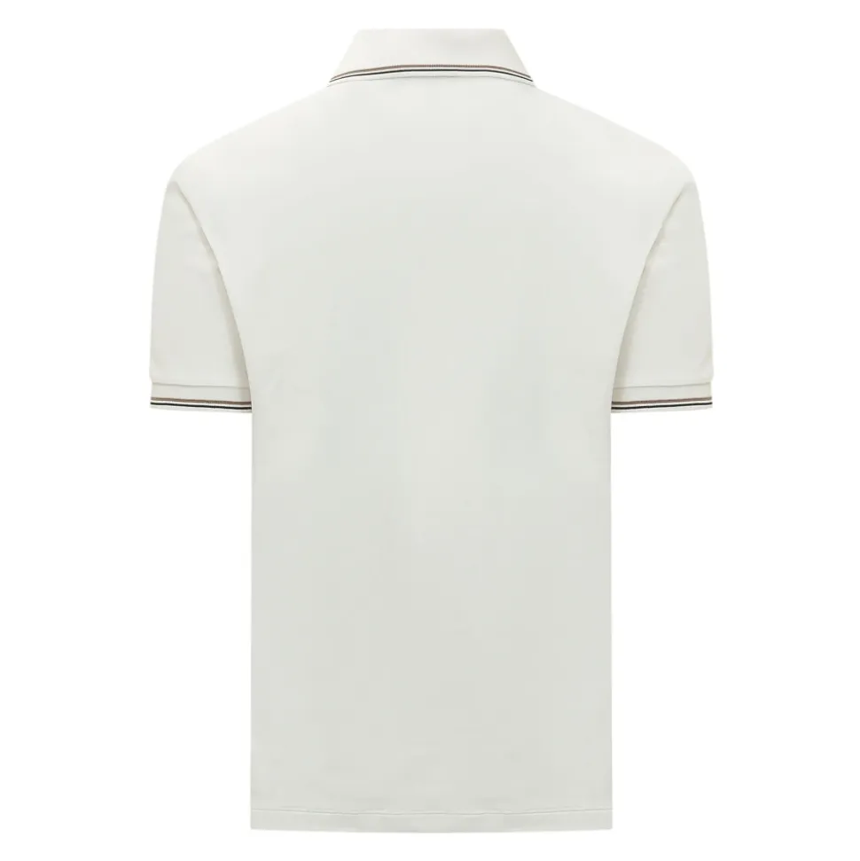 Polo à finitions rayées