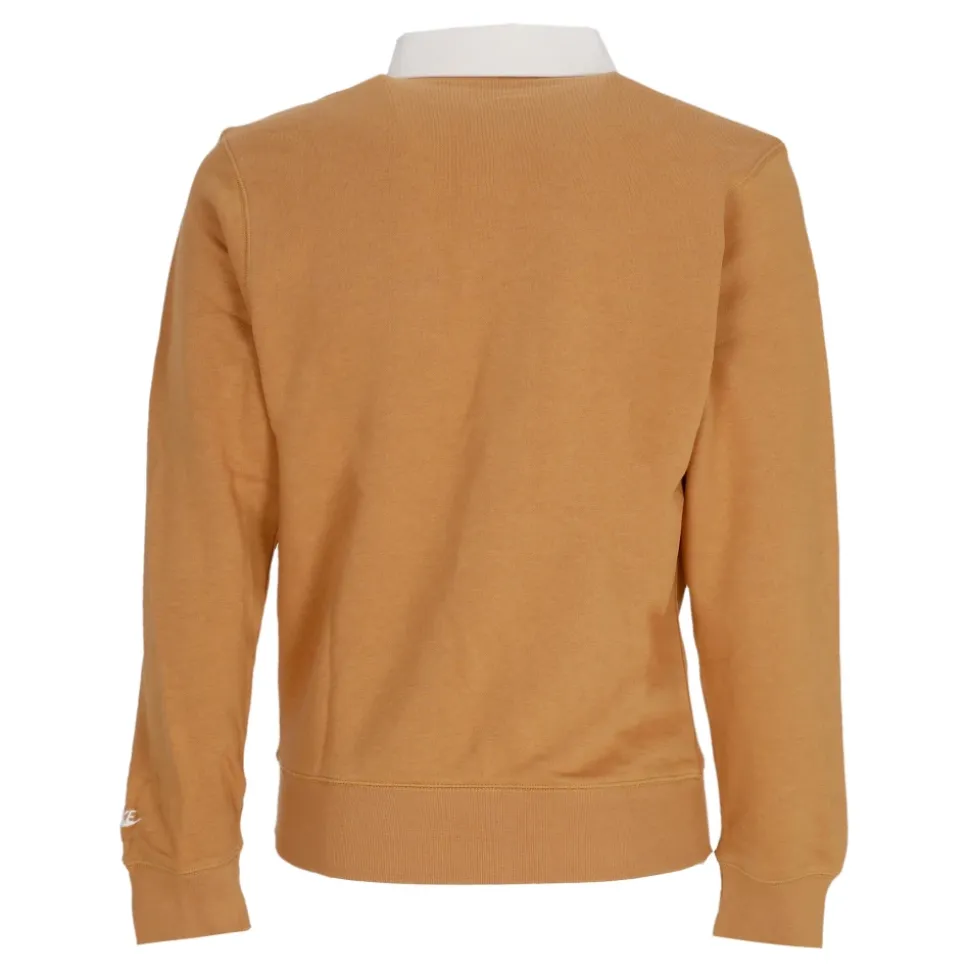 Polo Manches Longues Club Flax/Blanc