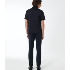 Polo Noir avec Poche Oxford