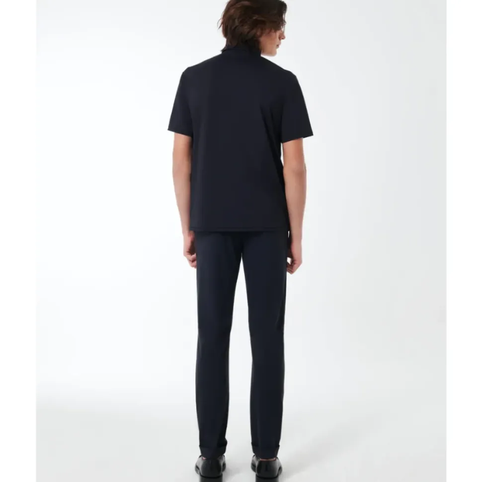 Polo Noir avec Poche Oxford