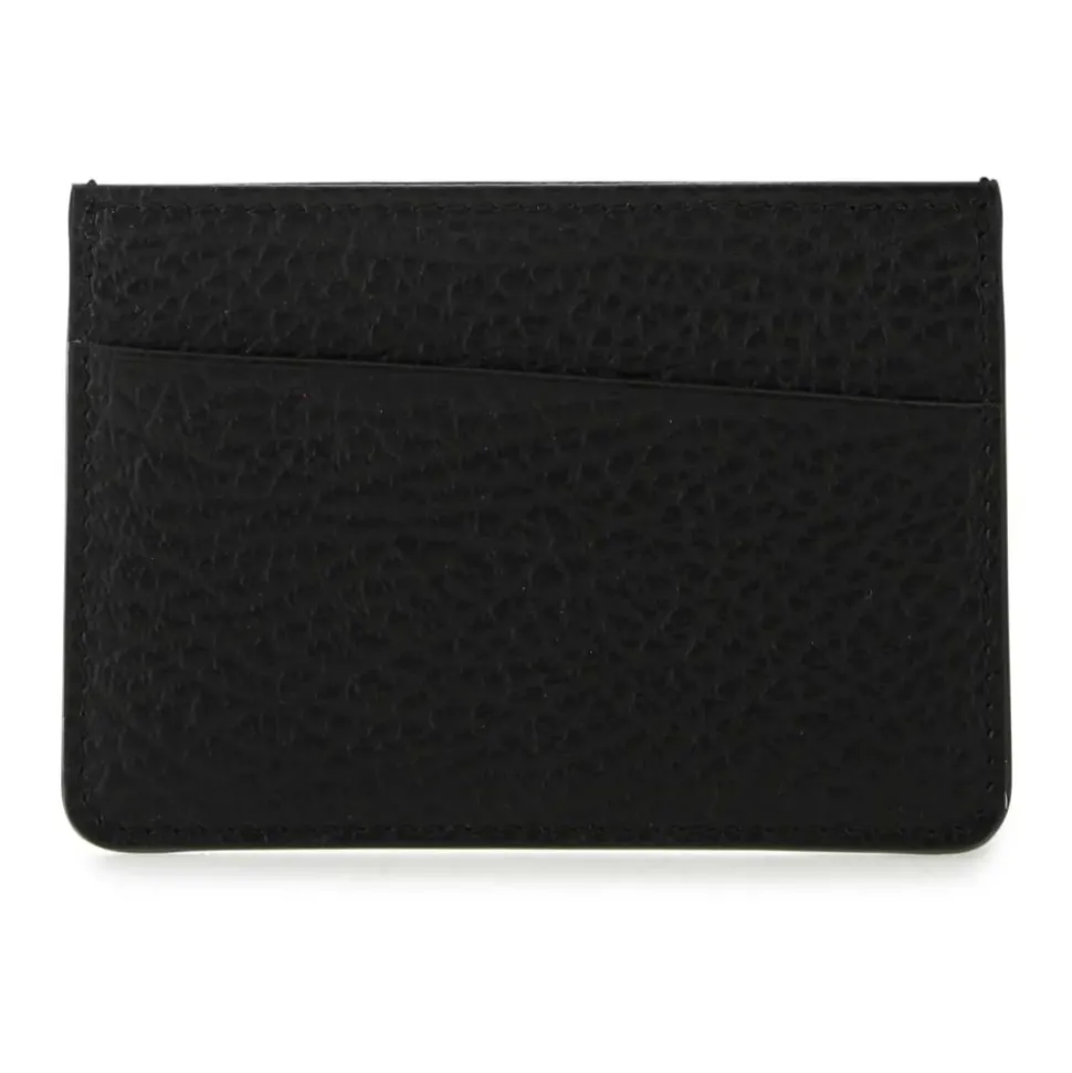 Porte-cartes détaillé à coutures apparentes