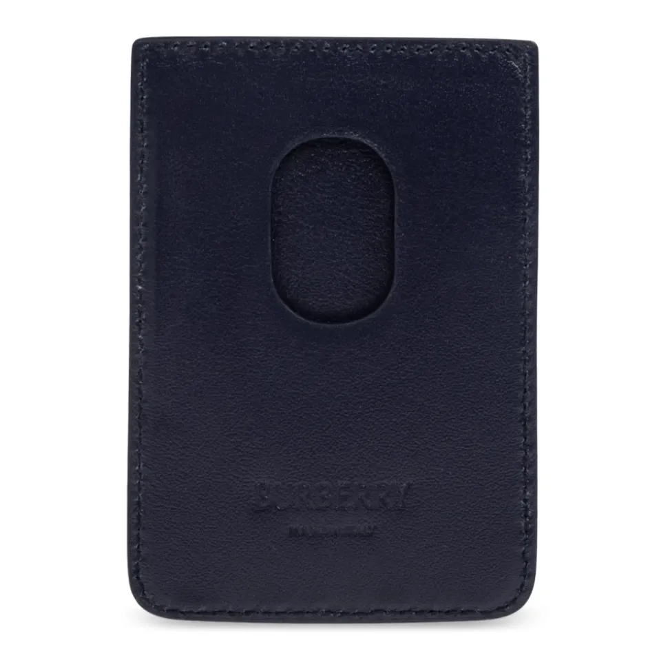 Porte-cartes en cuir avec logo