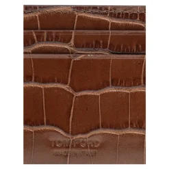 Porte-cartes en cuir embossé crocodile