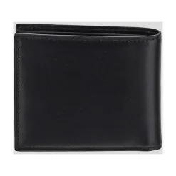 Portefeuille bi-fold en cuir avec logo