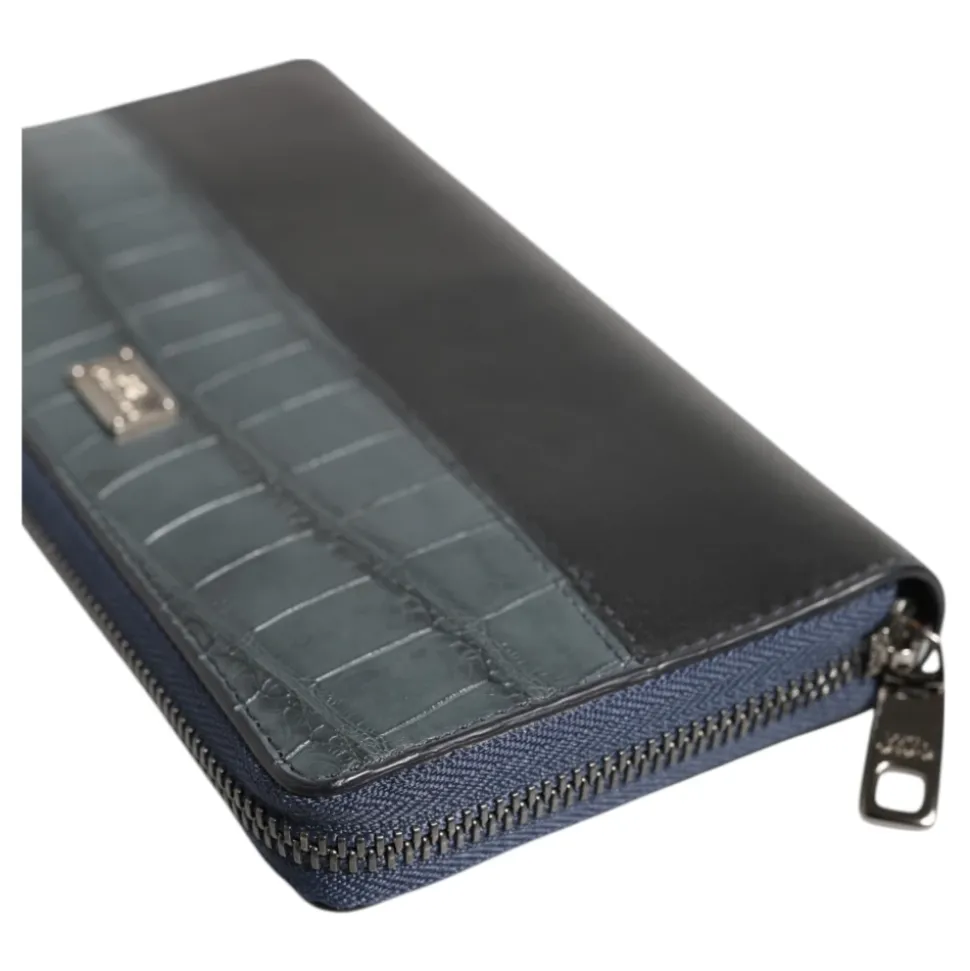 Portefeuille Continental Homme en Cuir Exotique