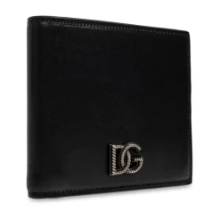 Portefeuille en cuir avec application en forme de logo