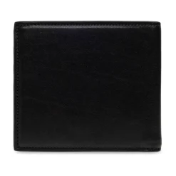 Portefeuille en cuir avec application en forme de logo