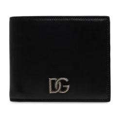 Portefeuille en cuir avec application en forme de logo