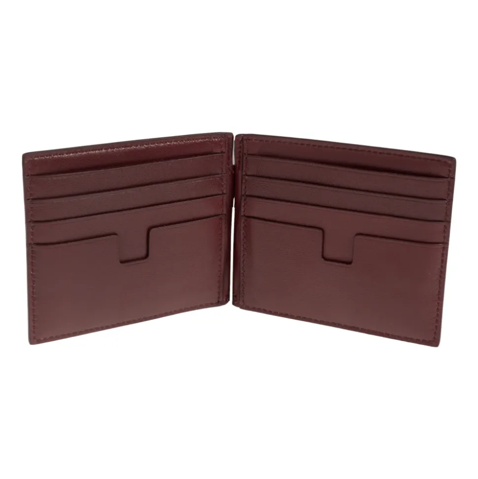 Portefeuille en cuir avec pince à billets