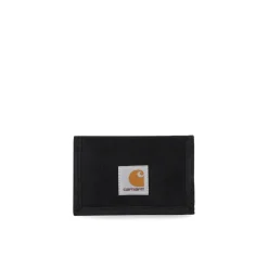 Portefeuille en toile de polyester noir avec logo emblématique