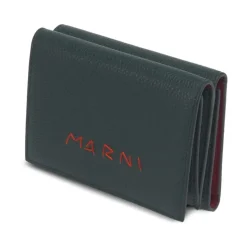 Portefeuille Tri-Fold à Logo Brodé