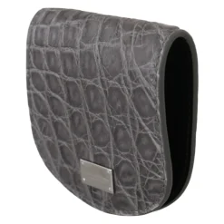 Porte-Préservatif en Cuir Gris Exotique