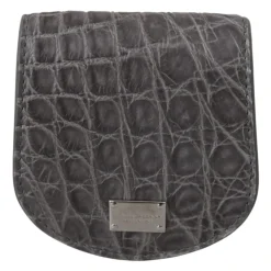 Porte-Préservatif en Cuir Gris Exotique