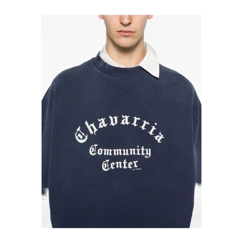 Print Detail Crew Neck Sweater