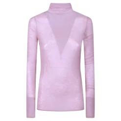 Pull à col roulé en maille mousse
