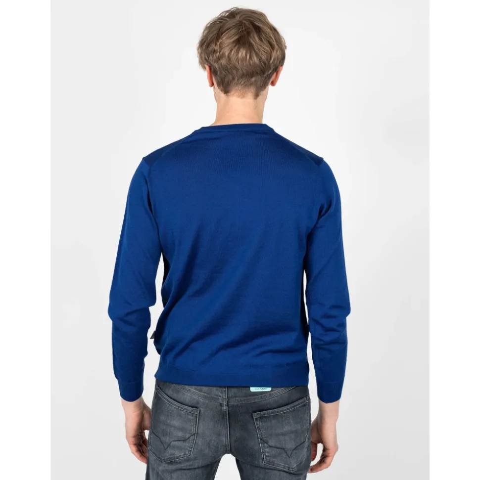 Pull en Laine Mérinos à Col en V pour Homme
