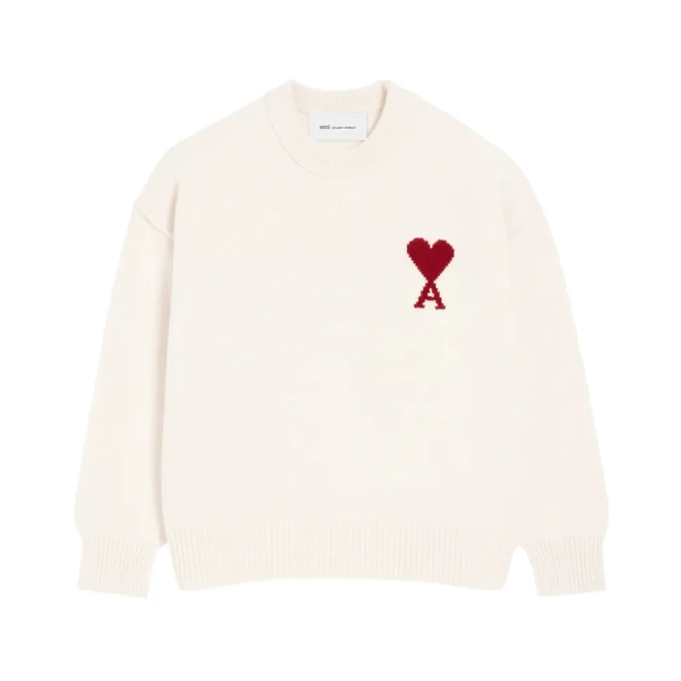 Pull Intarsia Cœur Col Rond