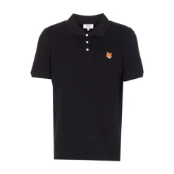 Pull Noir à Boutons et Manches Courtes